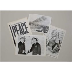 Dozens of WW II publicity photos with release  information sheets on many of them; mostly  from the 