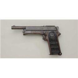 Spanish “Jo Lo Ar” semi-auto pistol, Model  1924, 9mm cal., 6” barrel, blue finish,  checkered hard 