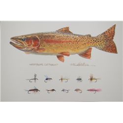 Beautiful large color print on heavy rag  paper by noted wildlife artist Mike Stidham  entitled “Wes