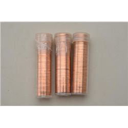 5 gem proof roles of Lincoln pennies dated,  1976, 1980, 1981, 1993, and 2000. All San  Francisco mi
