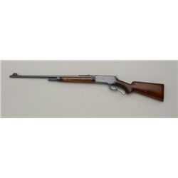 Winchester Model 71 lever action rifle, .348  WCF cal., blue finish, wood stocks, #8873 in  overall 