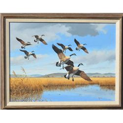 Original oil painting on artist board signed  lower right Maass . David Maass was actively  collecte