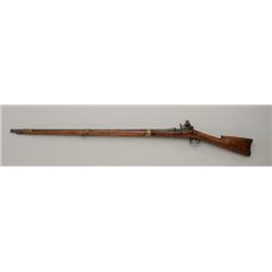 Springfield Trapdoor Carbine modified for  movie use to flintlock, .45-70 cal., 41"  extended barrel