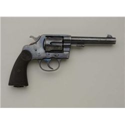 Colt New Service DA revolver, .455 Eley cal.,  5-1/2” barrel, blue finish, checkered hard  rubber gr