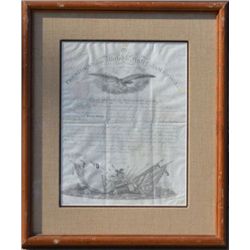 Presidential commission to second Lieut. in  the third Regiment of artillery dated 1851 in  the name