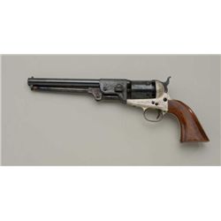 VERY ATTRACTIVE REPRODUCTION OF COLT 1851  NAVY 36 CAL PERCUSSION BY F.A.R.A. ITALY.   HAND ENGRAVED