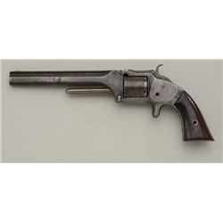 Smith & Wesson No. 2 Army tip-up revolver,  .32 cal., 6” barrel, blue finish, rosewood  grips (missi