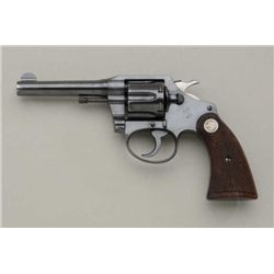 Colt Police Positive DA revolver, .38 DA  revolver, blue finish, checkered wood  medallion grips, #3