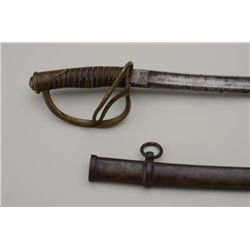 1860 Cavalry saber by Roby dated 186_ (last  digit is illegible) with scabbard.  Thumb  guard has be