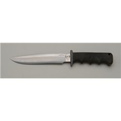 Custom knife and leather sheath by Jack  Robert of Houston, Texas, approx. 7-1/2”  overall with a 3-