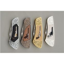 Lot of 4 Franklin Mint Commemorative folding  knives in like new condition.  Est.:   $75-$150.