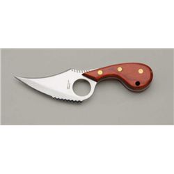 “The Snook” skinner knife, approx. 7” overall  with a 4” blade and Cocobolo wood grip in  overall li