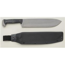Large modern heavy wide blade knife, approx.  16-1/2” with an approx. 11” blade marked  “Siegle” in 