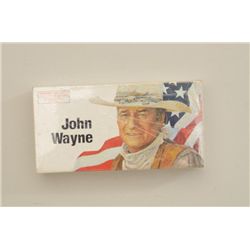 Box of John Wayne Commemorative Ammunition,  .32-40 caliber in fine condition.  Est.:   $75-$150.