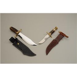 Lot of 2 Case knives in their factory boxes  including a Case XX Bowie approx. 14” overall  with a 9
