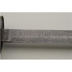 OLD REPRODUCTION CABALRY SABRE MARKED  “AMERICAN LIGHT HORSE” IN BLOCK LETTER  ENGRAVING WITH EAGLE.
