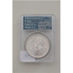 1885 US Morgan $1 graded MS 61 by PCGS.  Est.  $50-$100