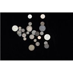 Small bonanza lot of foreign coins. Est.  $25-$50