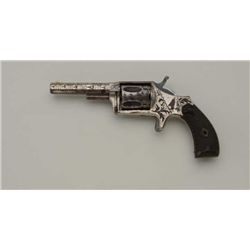 HOPKINS AND ALLEN XL NO. 3, 32 CAL RIM FIRE  REVOLVER WITH MERWIN & HULBERT FLORAL  INTAGLIO STYLE E