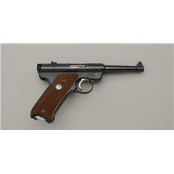 RUGER MK1 22 CAL SEMI-AUTO PISTOL #15-28295.   FINE USED CONDITION. 96-99% BLUE NORMAL  AGING WITH S