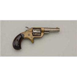 COLT NEWLINE 22 CAL 9 SHOT REVOLVER #7790.   NO FINISH WITH PATINA OVER OLD CLEANED BRIGHT  STEEL ON