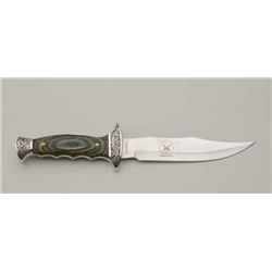 Davy Crockett Wild West Bowie knife No. 3  Commemorative with wood grip, approx. 11”  overall with a