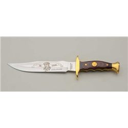 Kit Carson Wild West Bowie knife No. 5  Commemorative with wood grip, approx. 12”  overall with a 7-