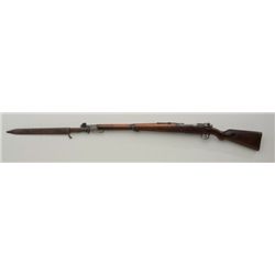 Mauser KAR 98 bolt action rifle, 7.92mm cal.,  #2005 with bayonet and scabbard in overall  good cond