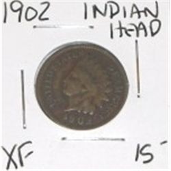 1902 INDIAN HEAD PENNY RED BOOK VALUE IS $15.00+ *RARE EARLY EXTRA FINE GRADE*!! PENNY CAME OUT OF S