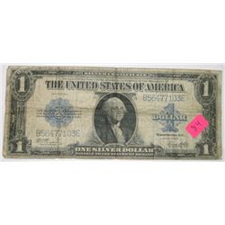 1923 LARGE BILL $1 SILVER CERTIFICATE SERIAL # B56477103E *RARE EARLY NICE BILL*!!