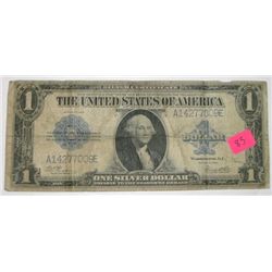 1923 LARGE BILL $1 SILVER CERTIFICATE SERIAL # A14277009E *RARE EARLY NICE BILL*!!