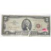 Image 1 : 1963 RED SEAL $2 BILL SERIAL # A05144165A *RARE EARLY BILL*!! BILL CAME OUT OF SAFE!!
