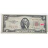 Image 1 : 1953 SERIES A RED SEAL $2 BILL SERIAL # A51034562A *RARE EARLY BILL*!! BILL CAME OUT OF SAFE!!