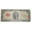 Image 1 : 1928 SERIES A RED SEAL $2 BILL SERIAL # A90504275A *RARE VERY OLD EARLY BILL*! BILL CAME OUT OF SAFE