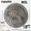 Image 1 : 1842 MEXICO 1/8 REAL COIN WORLD BOOK VALUE IS $50.00+ *VERY RARE EARLY MEXICO COIN*!!