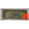 Image 2 : 1928 SERIES C $5 RED SEAL BOND DOLLAR BILL SERIAL # F66357431A *RARE EARLY VERY FINE BOND NOTE*!!