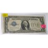 Image 1 : 1928 SERIES A $1 FUNNY BACK SILVER CERTIFICATE NOTE BILL SERIAL # Z75120596A RARE VF EARLY NOTE