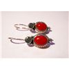 Image 1 : Natural 26.70 ctw Semi-Precious Earrings .925 Sterling