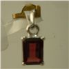 Image 1 : 5.00 CTW GARNET PENDANT .925 STERLING SILVER