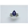 Image 1 : NATURAL 20.70 CTW TANZANITE PEAR CUT RING .925 STERLING