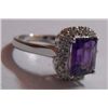 Image 1 : 3.720g Amethyst and CZ Ring Sterling Silver