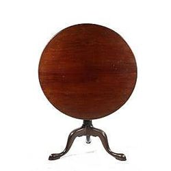 TABLE - Second half 18th c. Cuban mahogany tip-top tea