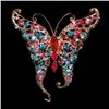 Image 2 : Striking Multicolor Swarovski Crystal Butterfly Brooch