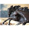 Image 2 : Beautiful Bronze Sculpture Two Running Horses