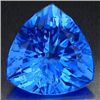 Image 1 : 36.00 Carat ORNATE TRILLION NATURAL SUPER SWISS BLUE TO