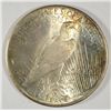 Image 2 : 1924-P PEACE SILVER DOLLAR MS-64  , NICE TONING ON THIS COIN