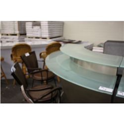 TOPAZ GLASS TOP MARTINI BAR