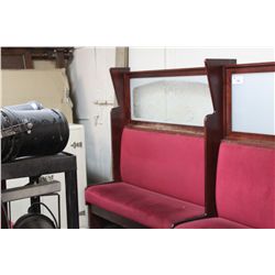 SINGLE MAHOGANEY PEW-STYLE RESTARAUNT SEATING