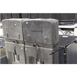 2 FAST FOLD REAR PROJECTOR SCREENS IN CASES