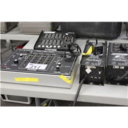 1 MIC STATION, EQUALIZER, & 2 DIMMER PACKS